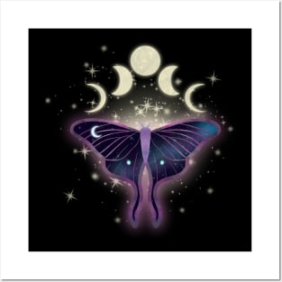 Galaxy Luna Moth Posters and Art